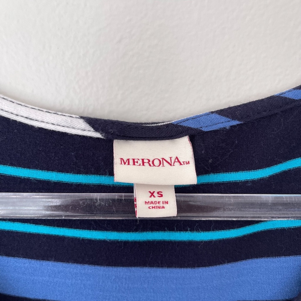 Merona Casual Striped Dress Sz XS - Picture 6 of 8